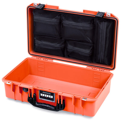 Pelican 1525 Air Case, Orange with Black Handle & Latches Mesh Lid Organizer Only ColorCase 015250-0100-150-111