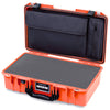 Pelican 1525 Air Case, Orange with Black Handle & Latches Pick & Pluck Foam with Laptop Computer Pouch ColorCase 015250-0201-150-111