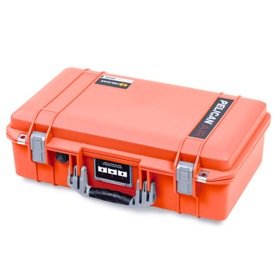 Pelican 1525 Air Case, Orange with Silver Handle & Latches ColorCase