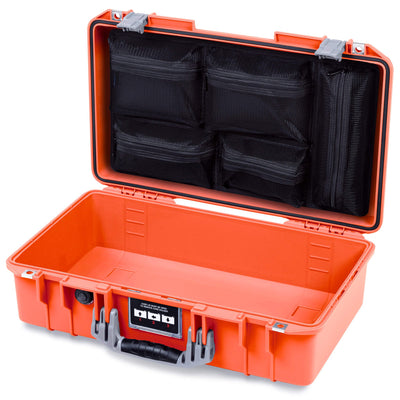 Pelican 1525 Air Case, Orange with Silver Handle & Latches Mesh Lid Organizer Only ColorCase 015250-0100-150-181