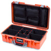 Pelican 1525 Air Case, Orange with Silver Handle & Latches TrekPak Divider System with Mesh Lid Organizer ColorCase 015250-0120-150-181