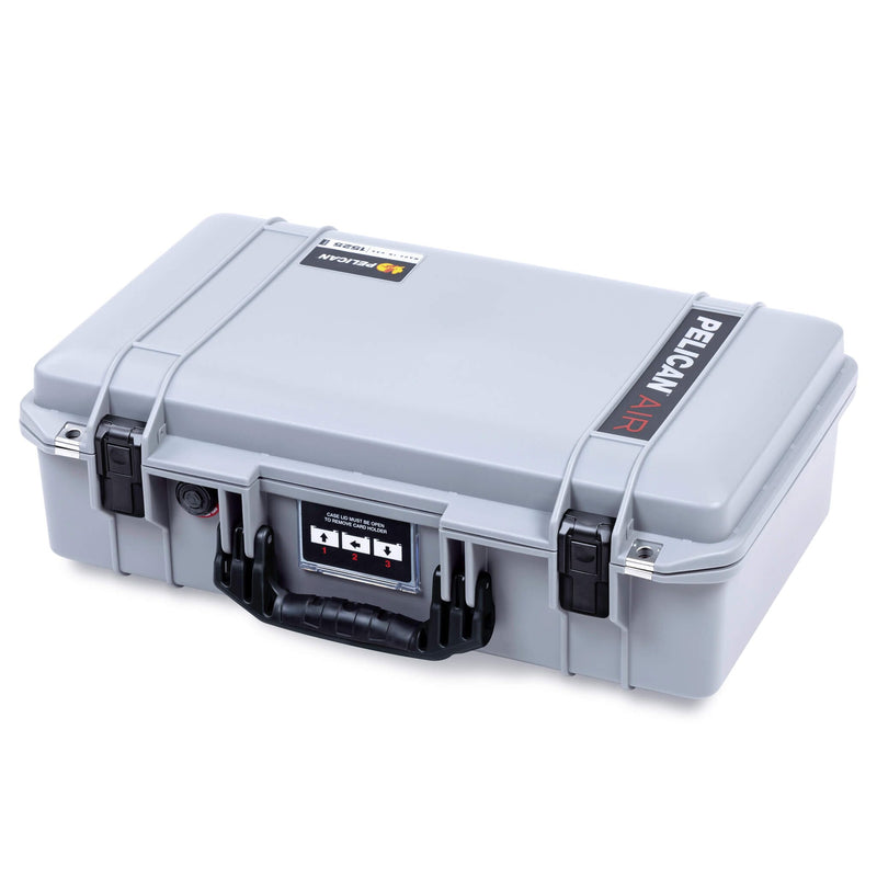 Pelican 1525 Air Case, Silver with Black Handle & Latches ColorCase 