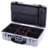 Pelican 1525 Air Case, Silver with Black Handle & Latches TrekPak Divider Sytem with Laptop Computer Pouch ColorCase 015250-0220-180-111