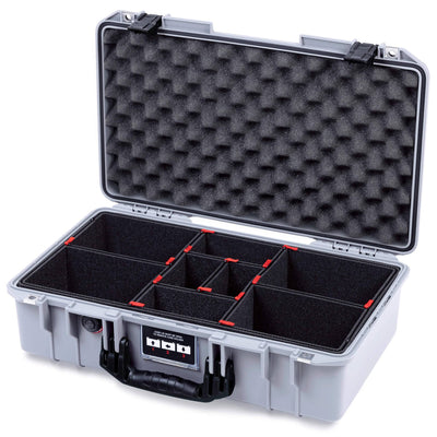 Pelican 1525 Air Case, Silver with Black Handle & Latches TrekPak Divider System with Convolute Lid Foam ColorCase 015250-0020-180-111