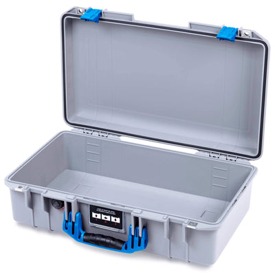 Pelican 1525 Air Case, Silver with Blue Handle & Latches None (Case Only) ColorCase 015250-0000-180-121