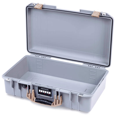 Pelican 1525 Air Case, Silver with Desert Tan Handle & Latches None (Case Only) ColorCase 015250-0000-180-311