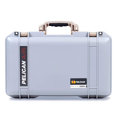 Pelican 1525 Air Case, Silver with Desert Tan Handle & Latches ColorCase