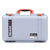 Pelican 1525 Air Case, Silver with Orange Handle & Latches ColorCase 