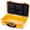 Pelican 1525 Air Case, Yellow with Black Handle & Latches Mesh Lid Organizer Only ColorCase 015250-0100-240-111