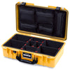 Pelican 1525 Air Case, Yellow with Black Handle & Latches TrekPak Divider System with Mesh Lid Organizer ColorCase 015250-0120-240-111