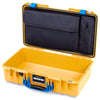 Pelican 1525 Air Case, Yellow with Blue Handle & Latches ColorCase