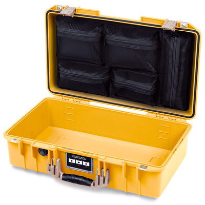 Pelican 1525 Air Case, Yellow with Desert Tan Handle & Latches None (Case Only) ColorCase 015250-0000-240-311