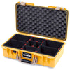 Pelican 1525 Air Case, Yellow with Desert Tan Handle & Latches TrekPak Divider System with Convolute Lid Foam ColorCase 015250-0020-240-311