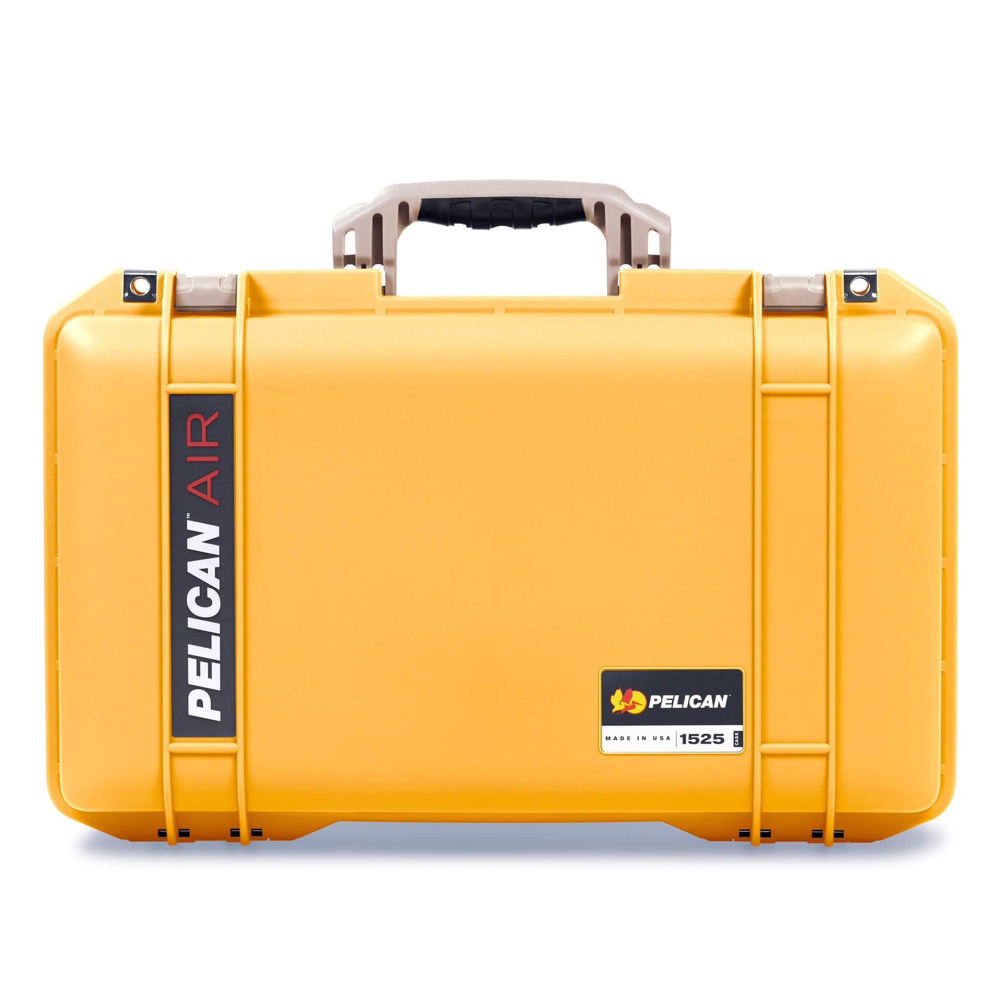 Pelican 1525 Air Case, Yellow with Desert Tan Handle & Latches ColorCase 