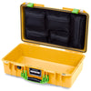 Pelican 1525 Air Case, Yellow with Lime Green Handle & Latches Mesh Lid Organizer Only ColorCase 015250-0100-240-301