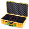 Pelican 1525 Air Case, Yellow with Lime Green Handle & Latches TrekPak Divider System with Convolute Lid Foam ColorCase 015250-0020-240-301