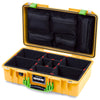 Pelican 1525 Air Case, Yellow with Lime Green Handle & Latches TrekPak Divider System with Mesh Lid Organizer ColorCase 015250-0120-240-301