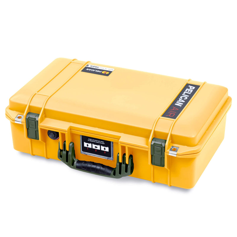 Pelican 1525 Air Case, Yellow with OD Green Handle & Latches ColorCase 