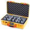 Pelican 1525 Air Case, Yellow with Orange Handle & Latches ColorCase