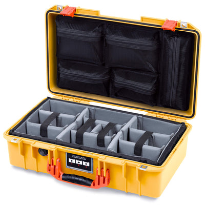 Pelican 1525 Air Case, Yellow with Orange Handle & Latches ColorCase