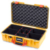 Pelican 1525 Air Case, Yellow with Orange Handle & Latches TrekPak Divider System with Convolute Lid Foam ColorCase 015250-0020-240-151