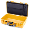 Pelican 1525 Air Case, Yellow with Silver Handle & Latches ColorCase