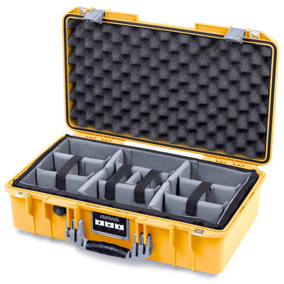 Pelican 1525 Air Case, Yellow with Silver Handle & Latches ColorCase