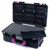 Pelican 1535 Air Case, Black with Magenta Handles & Latches ColorCase