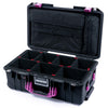 Pelican 1535 Air Case, Black with Magenta Handles & Latches