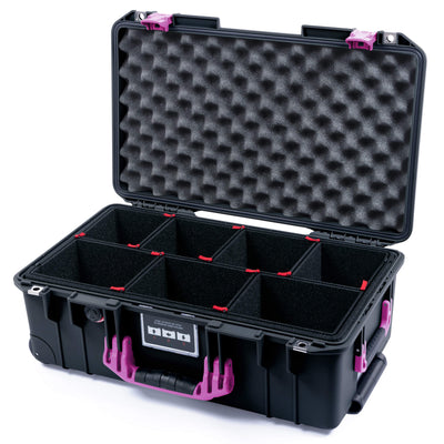 Pelican 1535 Air Case, Black with Magenta Handles & Latches