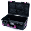 Pelican 1535 Air Case, Black with Magenta Handles, Latches & Trolley