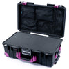 Pelican 1535 Air Case, Black with Magenta Handles, Latches & Trolley