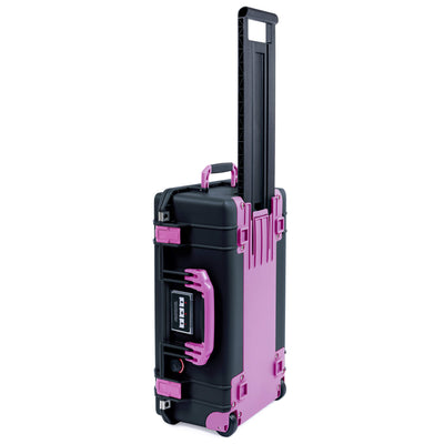 Pelican 1535 Air Case, Black with Magenta Handles, Latches & Trolley