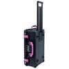 Pelican 1535 Air Case, Black with Magenta Handles & Latches ColorCase