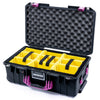 Pelican 1535 Air Case, Black with Magenta Handles & Latches