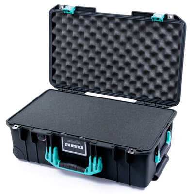 Pelican 1535 Air Case, Black with Teal Handles & Latches