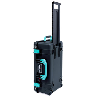 Pelican 1535 Air Case, Black with Teal Handles & Latches ColorCase