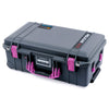 Pelican 1535 Air Case, Charcoal with Magenta Handles & Latches ColorCase