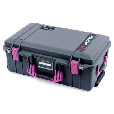 Pelican 1535 Air Case, Charcoal with Magenta Handles & Latches ColorCase