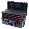 Pelican 1535 Air Case, Charcoal with Magenta Handles & Latches