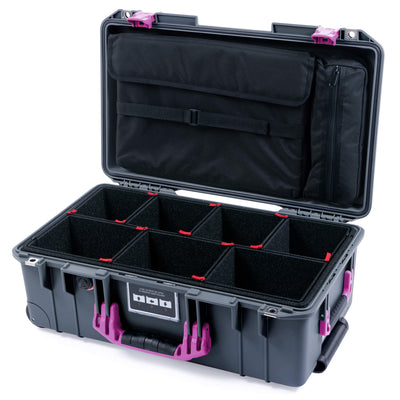 Pelican 1535 Air Case, Charcoal with Magenta Handles & Latches