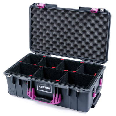 Pelican 1535 Air Case, Charcoal with Magenta Handles & Latches