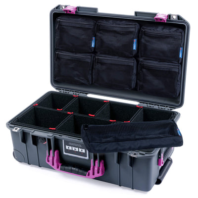 Pelican 1535 Air Case, Charcoal with Magenta Handles & Latches