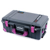 Pelican 1535 Air Case, Charcoal with Magenta Handles, Latches & Trolley ColorCase