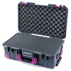 Pelican 1535 Air Case, Charcoal with Magenta Handles, Latches & Trolley Pick & Pluck Foam with Convoluted Lid Foam ColorCase 015350-0001-520-401-400