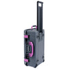 Pelican 1535 Air Case, Charcoal with Magenta Handles & Latches ColorCase