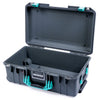 Pelican 1535 Air Case, Charcoal with Teal Handles & Latches