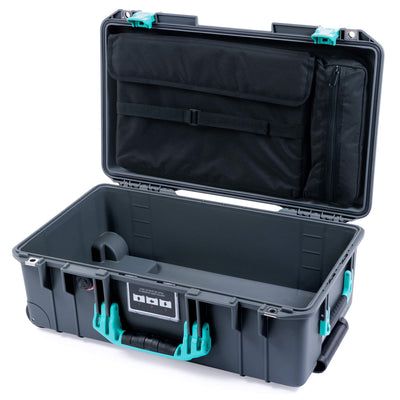 Pelican 1535 Air Case, Charcoal with Teal Handles & Latches Laptop Computer Lid Pouch Only ColorCase 015350-0200-520-591