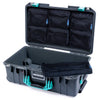 Pelican 1535 Air Case, Charcoal with Teal Handles & Latches 7-Piece Removable Mesh Pouches Only ColorCase 015350-0700-520-591