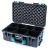 Pelican 1535 Air Case, Charcoal with Teal Handles & Latches